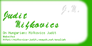 judit mifkovics business card